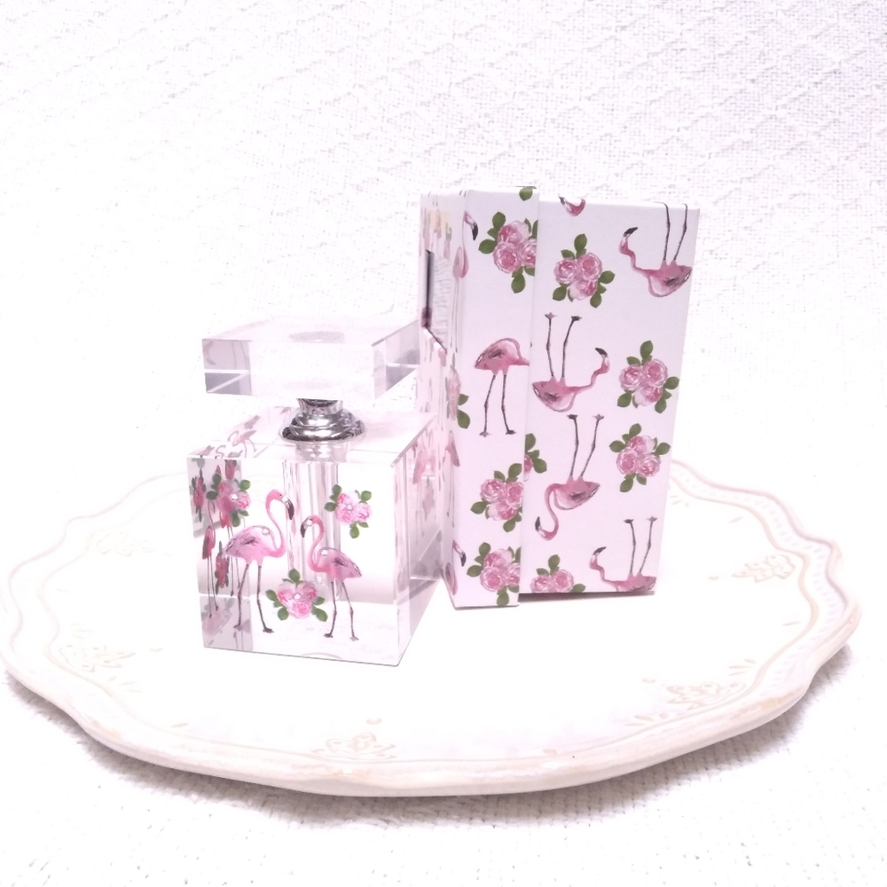 Simon Designs Flamingo Crystal Perfume Bottle - Picture 2 of 13